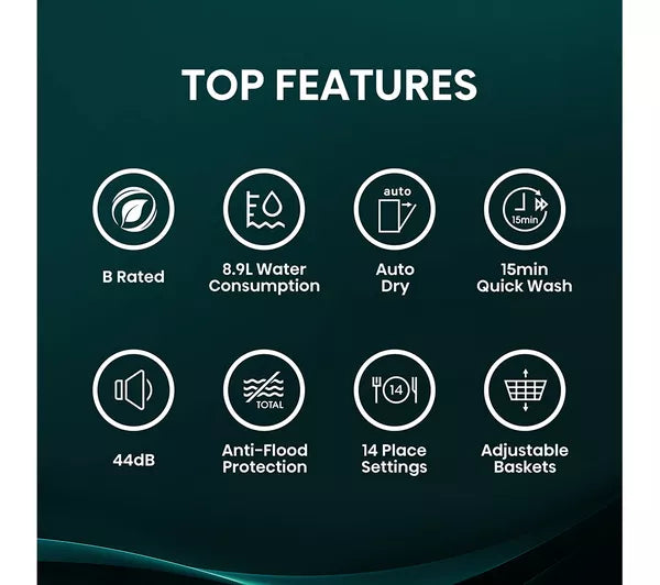 Hisense HS642B90X Freestanding Fullsize Dishwasher - Silver