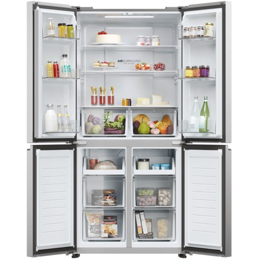 Haier HCR3818ENMM American Fridge Freezer - Stainless Steel