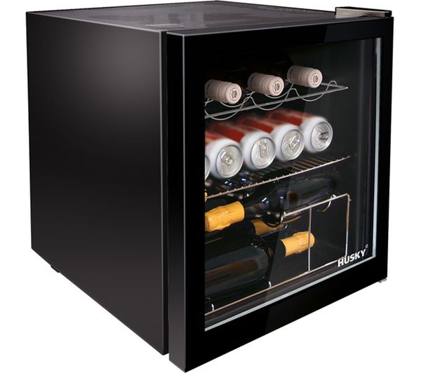 Husky HUS‑HY192‑HU‑E Freestanding Drinks Cooler – Black