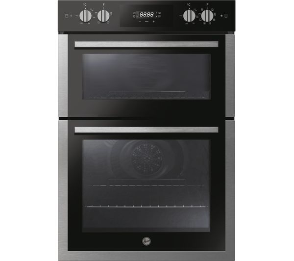 Hoover HO9DC3UB308B Built‑In Electric Double Oven – Black / Stainless Steel