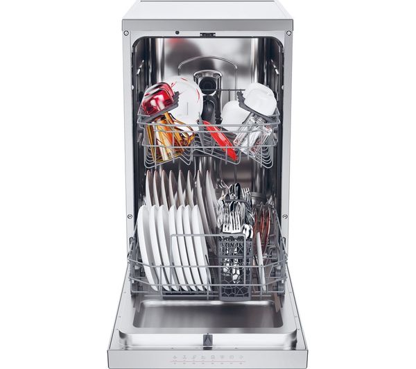 Hoover HF0C3SB0FX-80 Slimline Freestanding Dishwasher - Silver