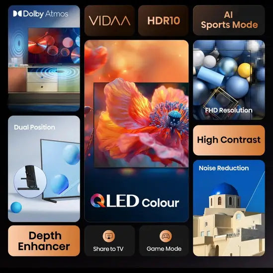Hisense 32A5QTUK 32" Full HD QLED Smart TV with Freely