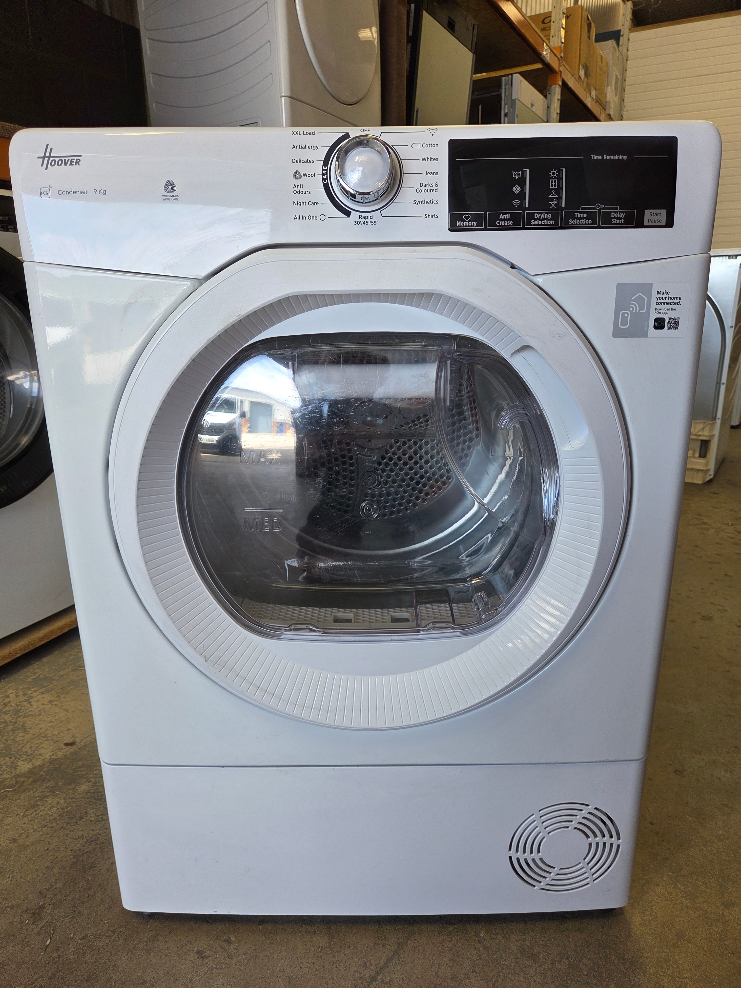 Hoover HRE C9TE Freestanding 9kg Condenser Tumble Dryer – White