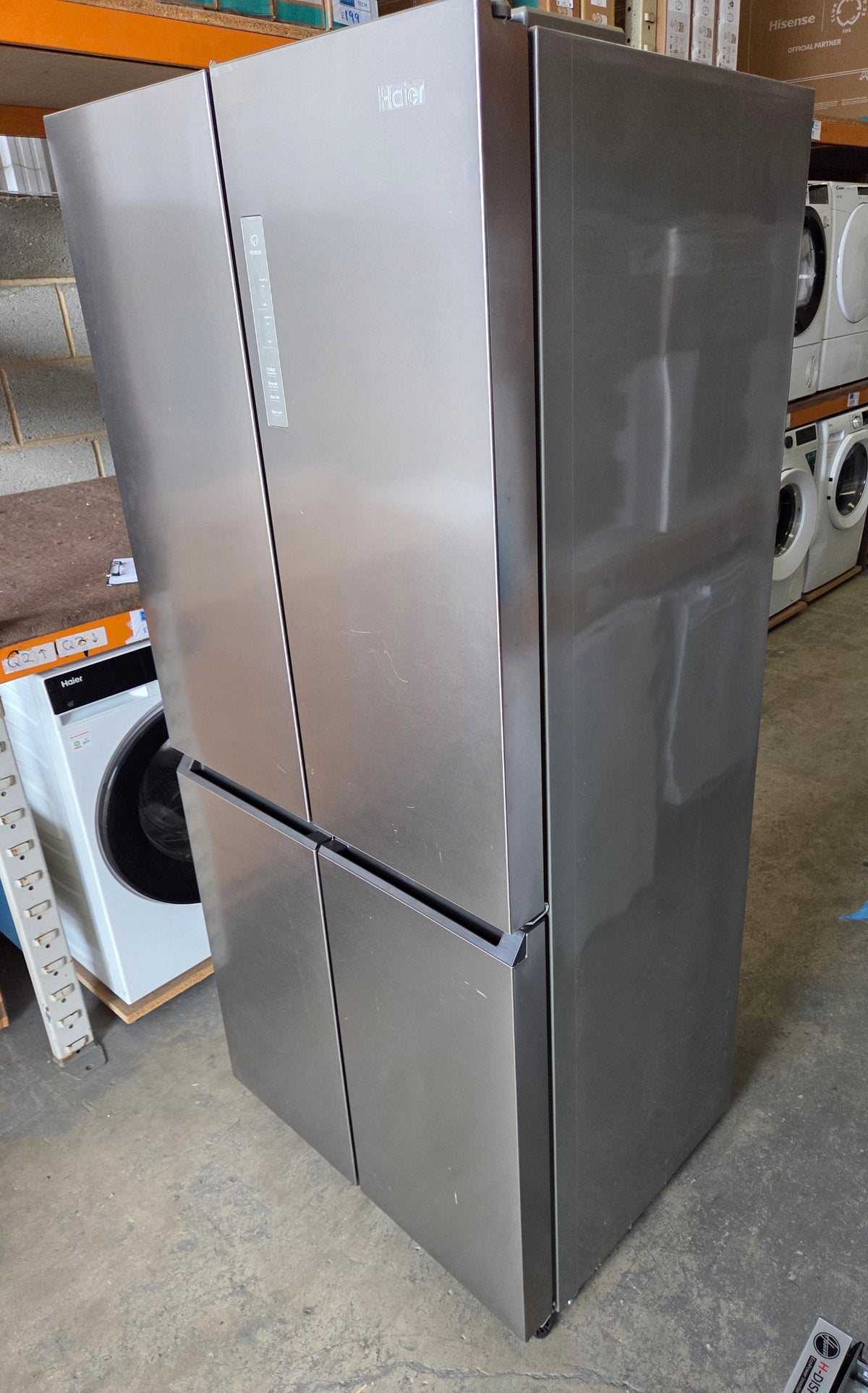 Haier HCR3818ENMM American Fridge Freezer - Stainless Steel