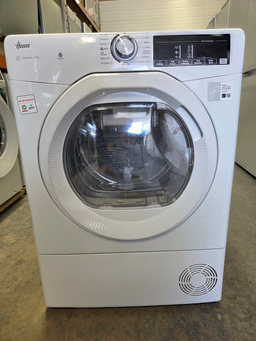 Hoover HRE C9TE Freestanding 9kg Condenser Tumble Dryer – White