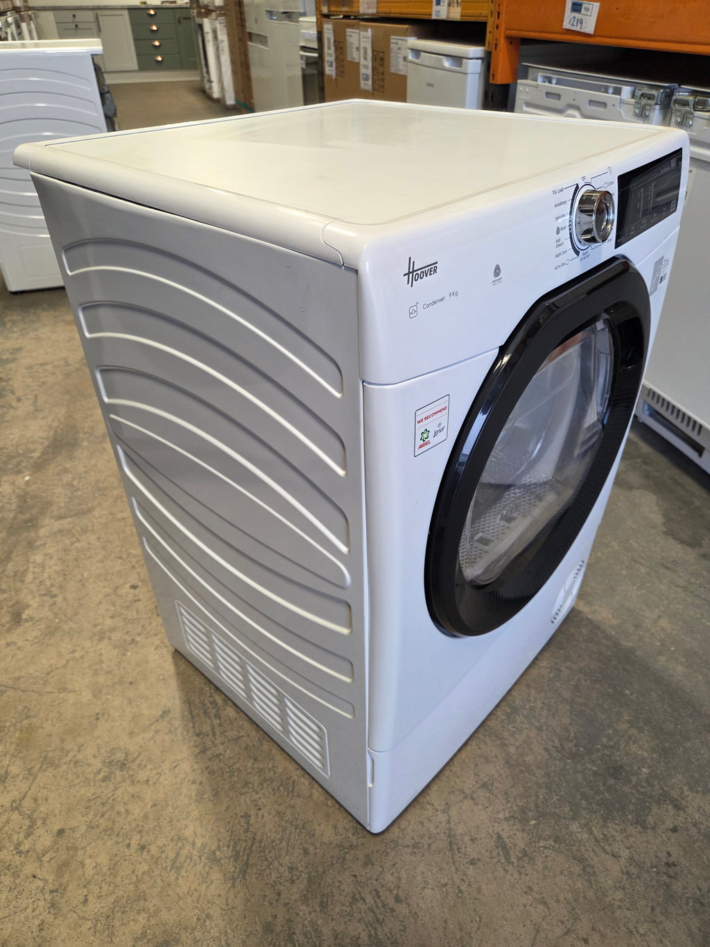 Hoover HRE C9TBE-80 Freestanding  9Kg Condenser Tumble Dryer - White