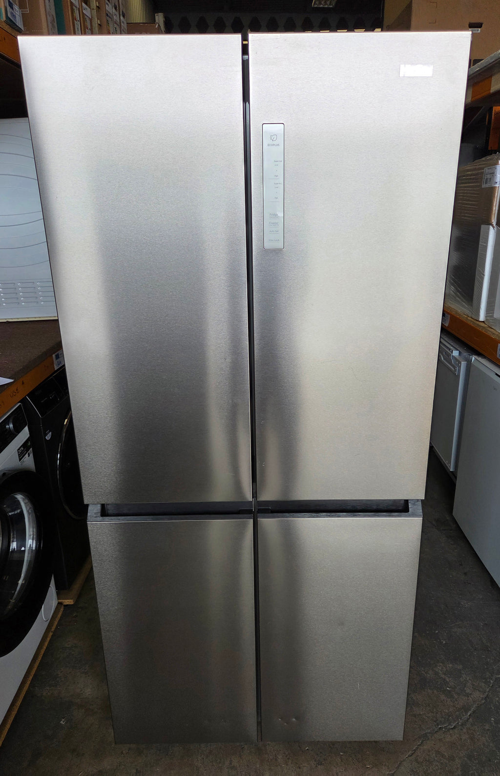 Haier HCR3818ENMM American Fridge Freezer - Stainless Steel