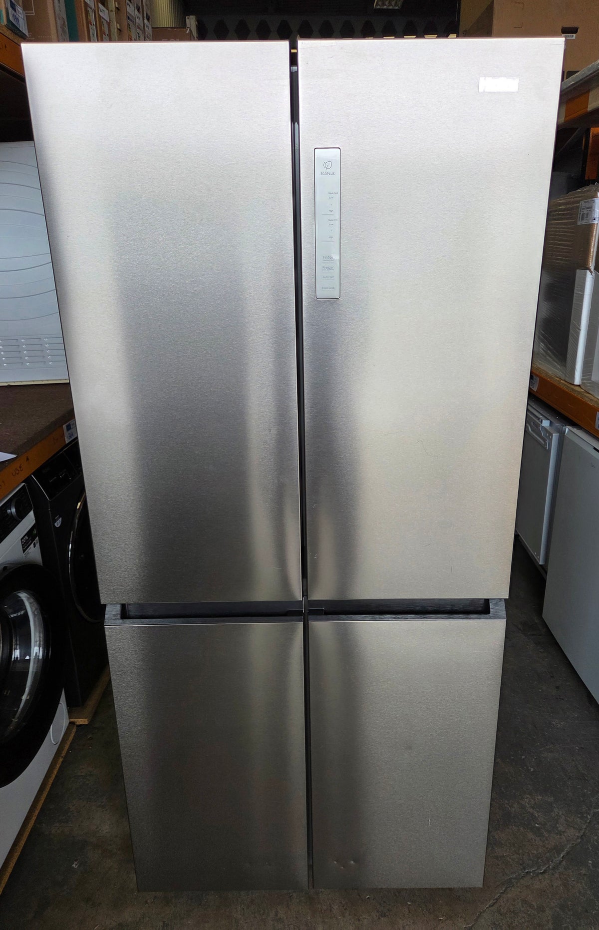 Haier HCR3818ENMM American Fridge Freezer - Stainless Steel