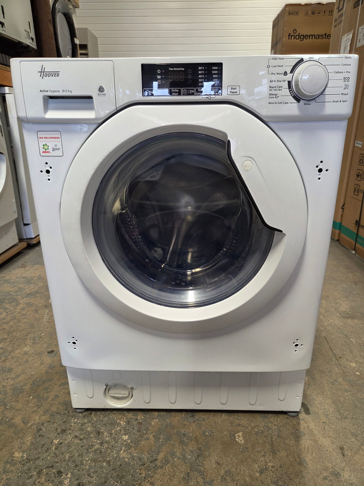 Hoover HBD 485D14/1-80 8/5Kg 1400 Spin Integrated Washer Dryer - White