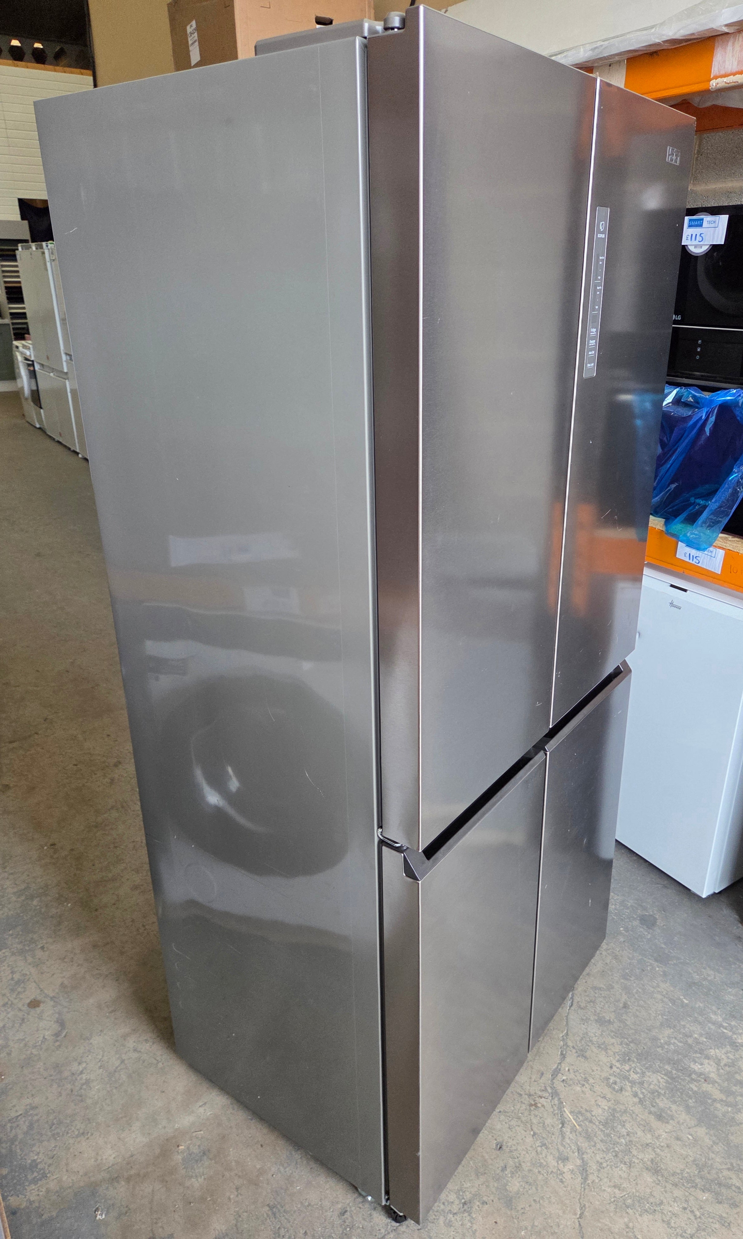 Haier HCR3818ENMM American Fridge Freezer - Stainless Steel